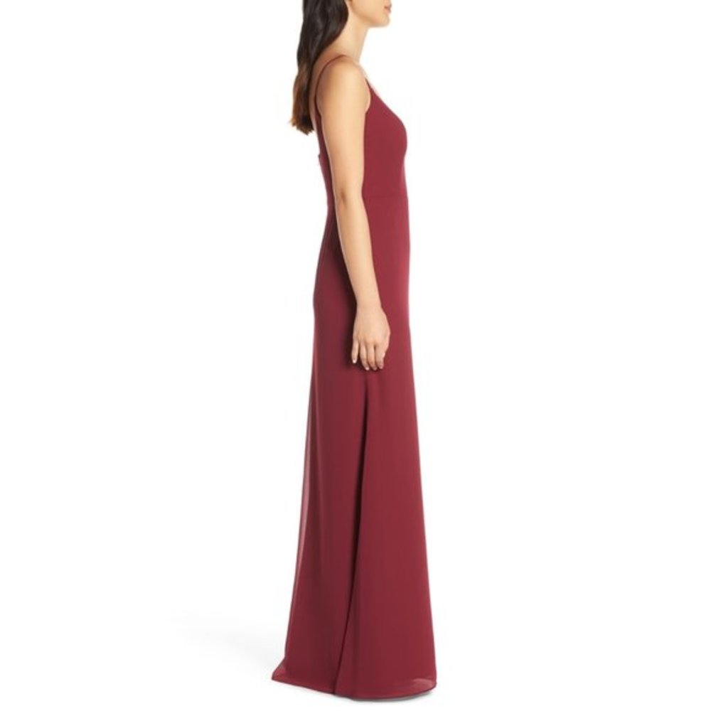 NWT Nordstrom Hayley Paige Chiffon Evening Dress - Picture 2 of 8
